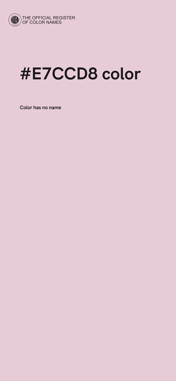 #E7CCD8 color image