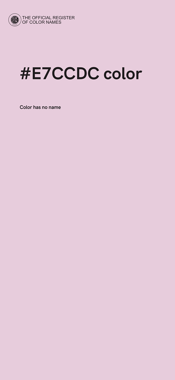 #E7CCDC color image