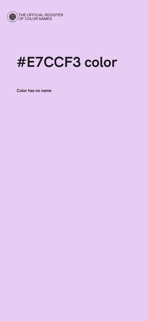 #E7CCF3 color image