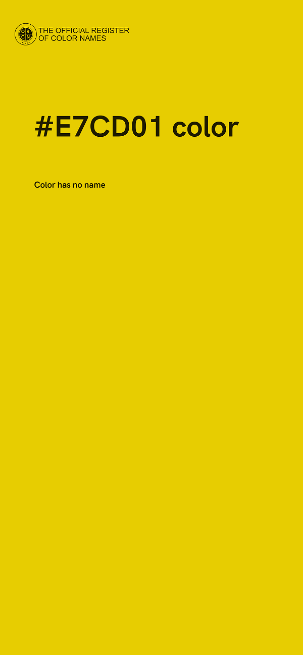 #E7CD01 color image