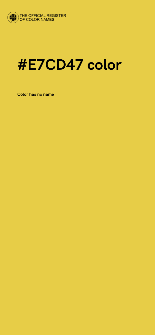 #E7CD47 color image