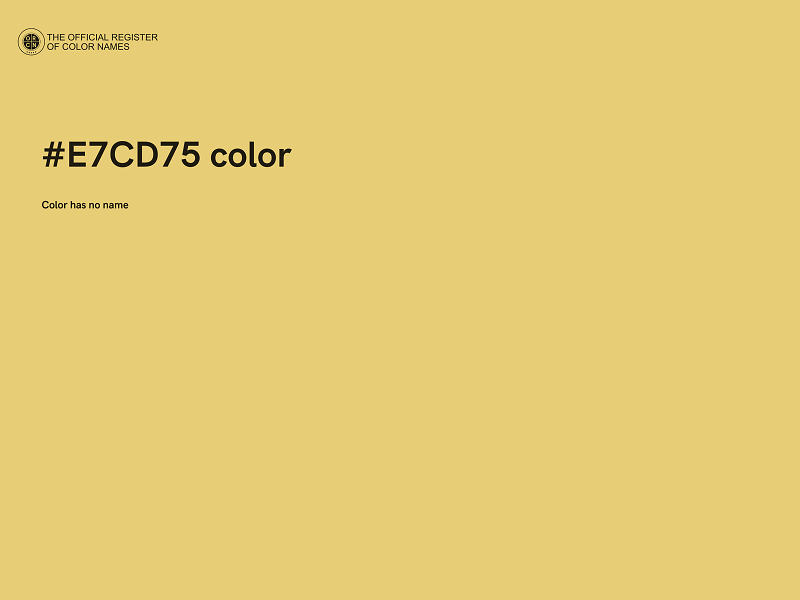 #E7CD75 color image