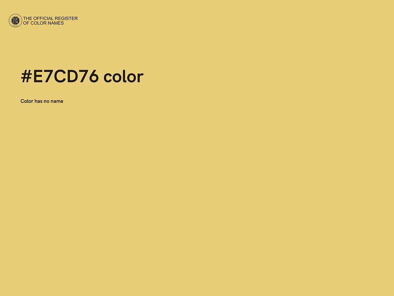 #E7CD76 color image