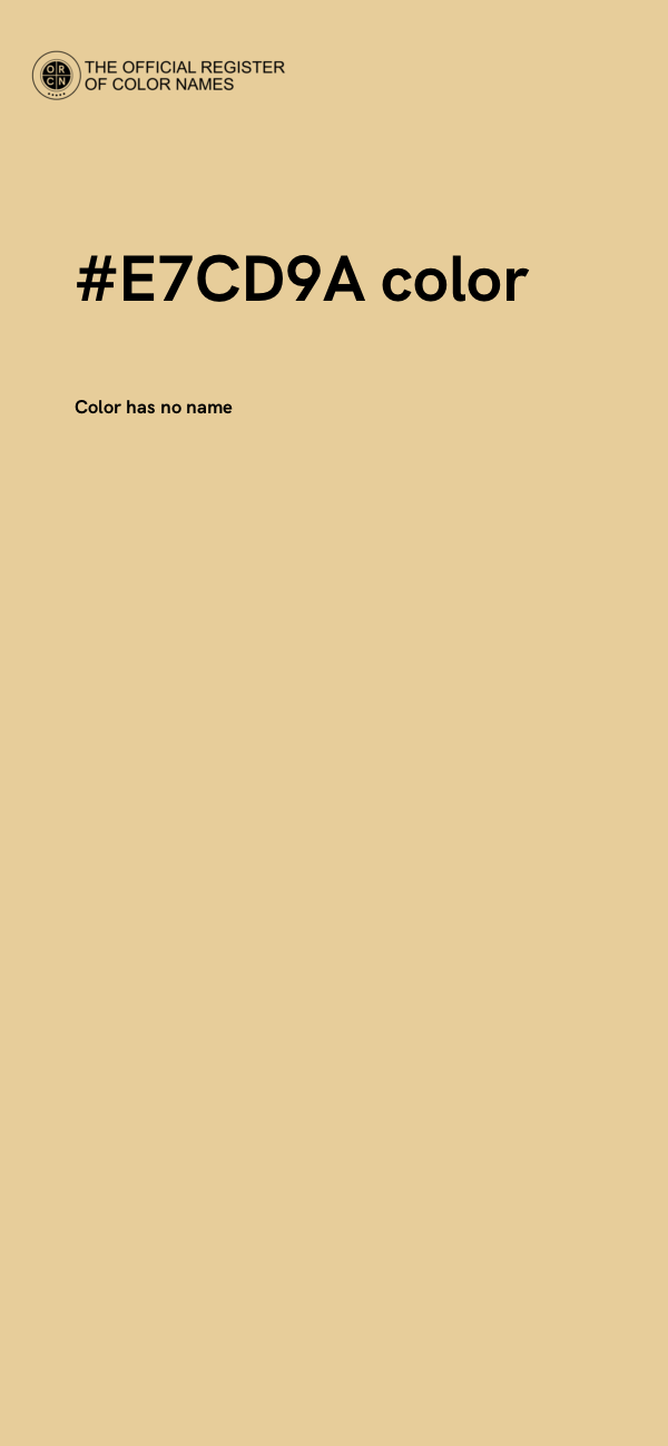 #E7CD9A color image