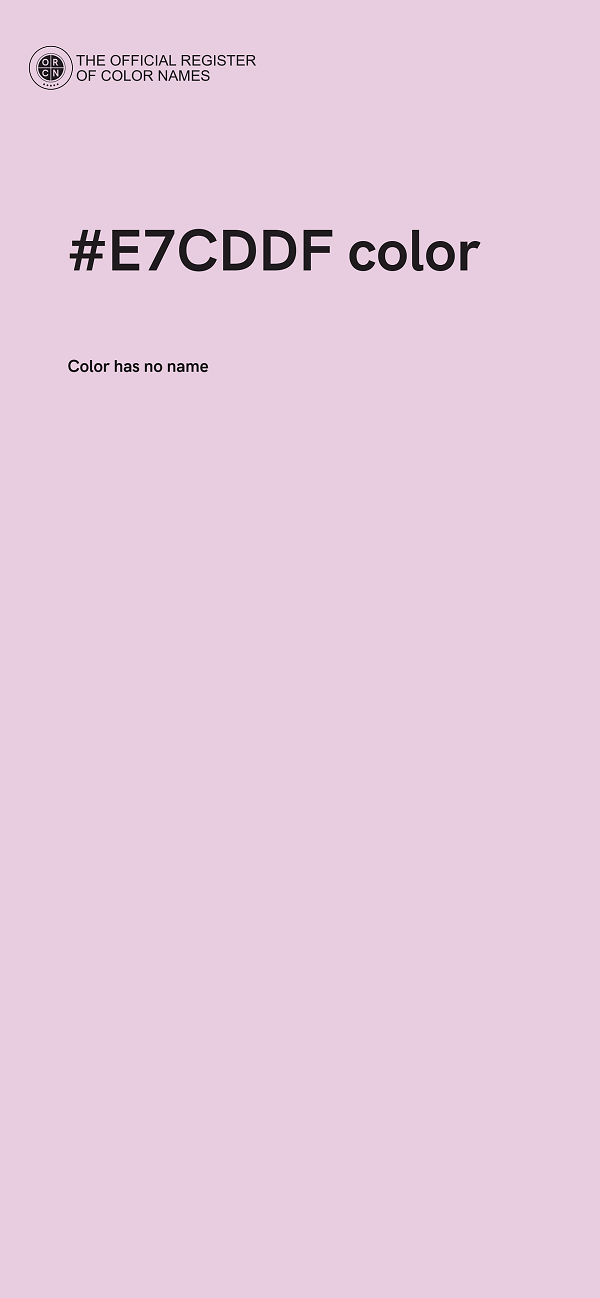 #E7CDDF color image