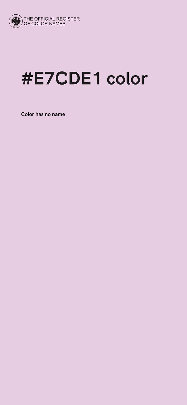 #E7CDE1 color image