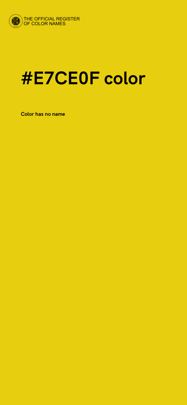 #E7CE0F color image