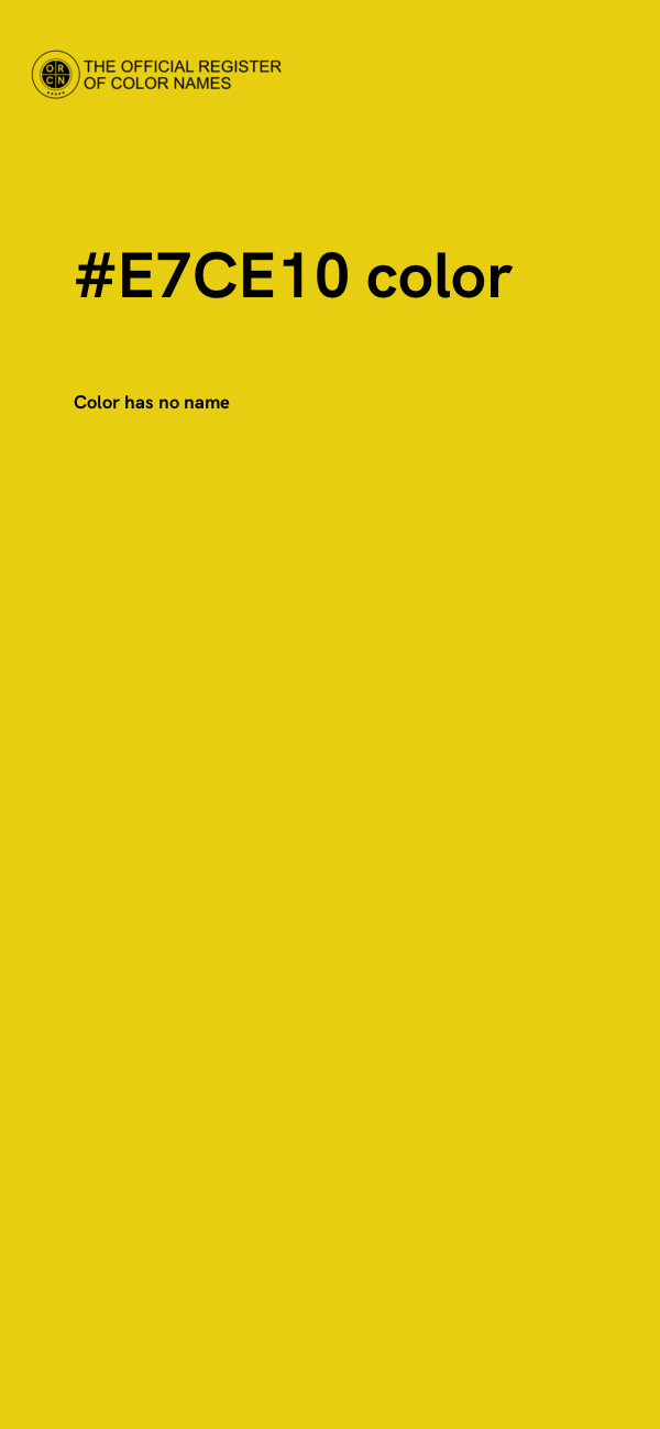 #E7CE10 color image