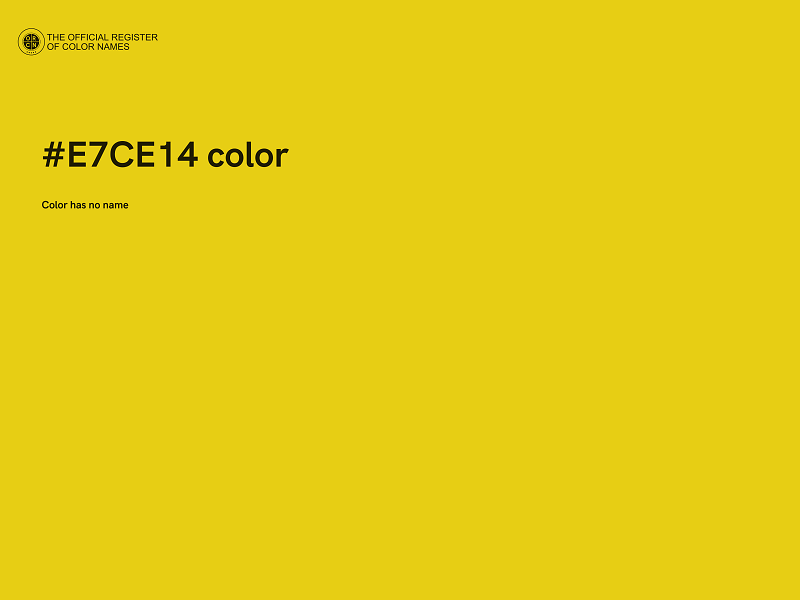 #E7CE14 color image