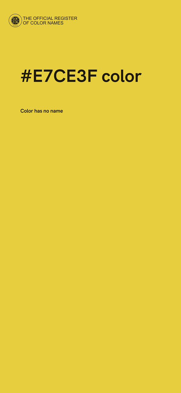 #E7CE3F color image