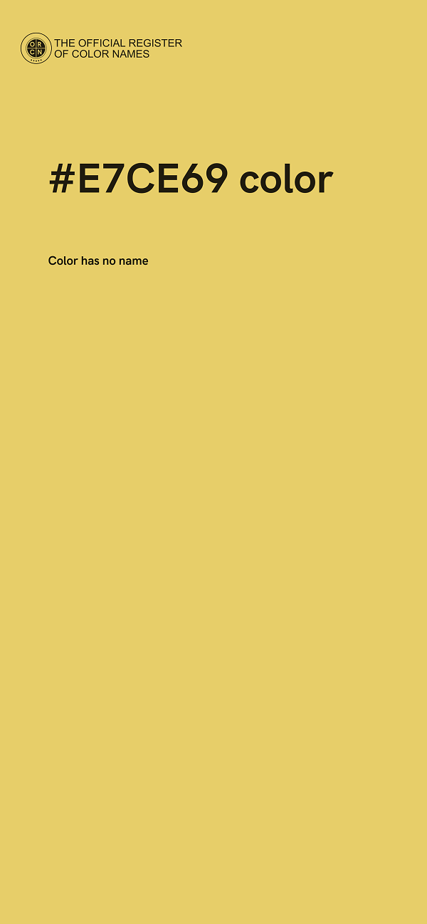 #E7CE69 color image