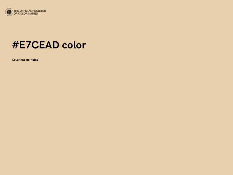 #E7CEAD color image