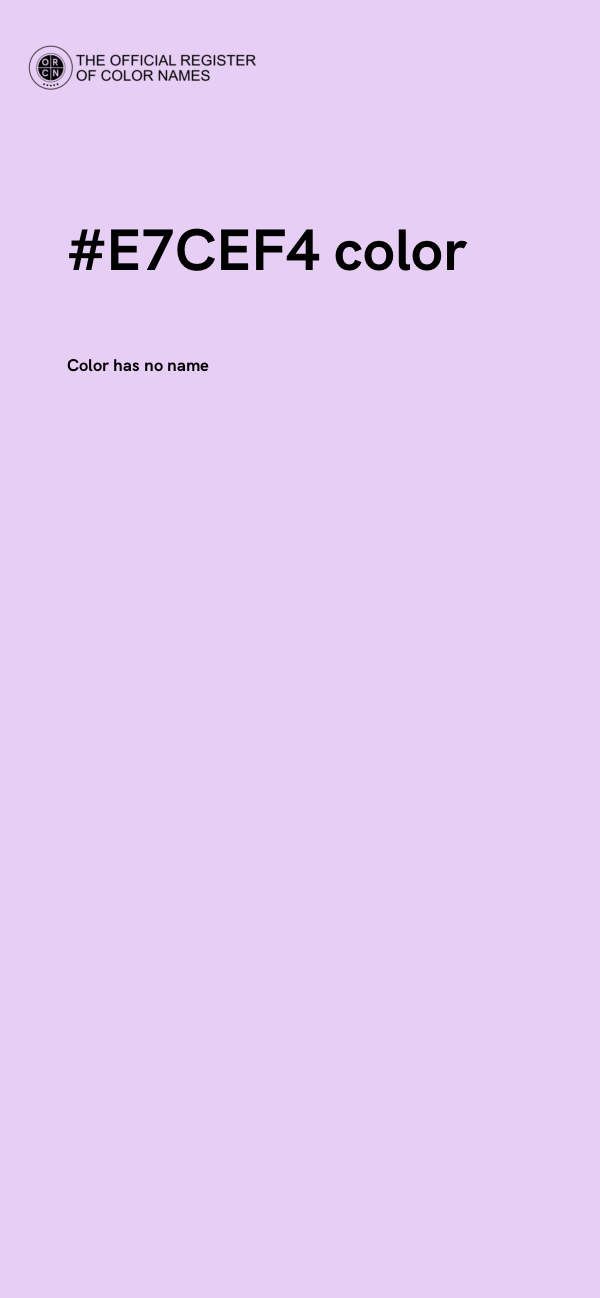 #E7CEF4 color image
