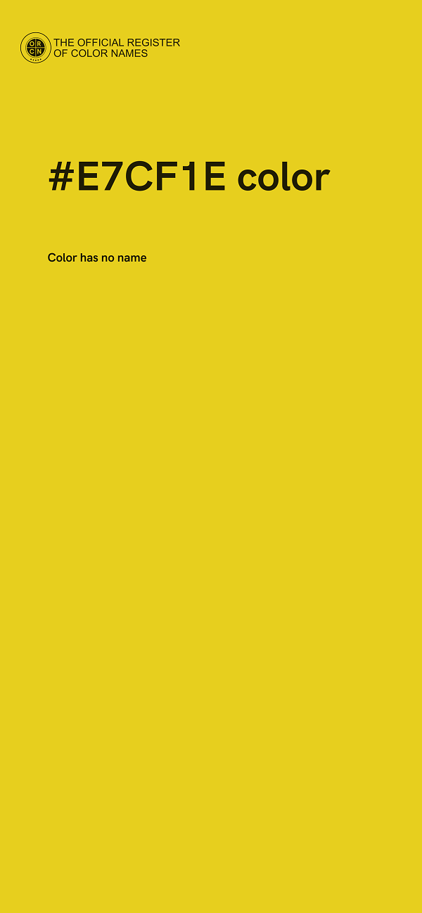 #E7CF1E color image