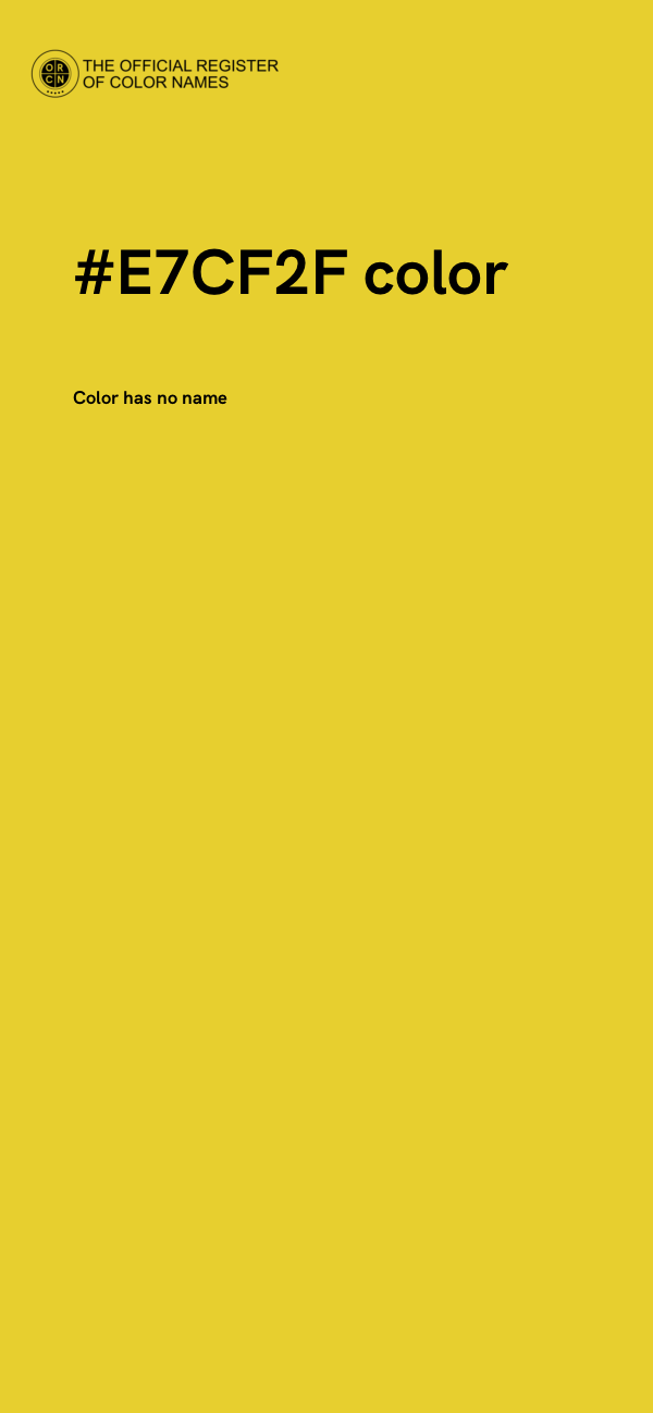 #E7CF2F color image