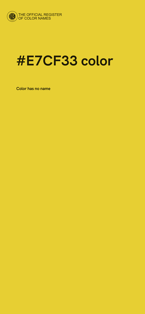 #E7CF33 color image