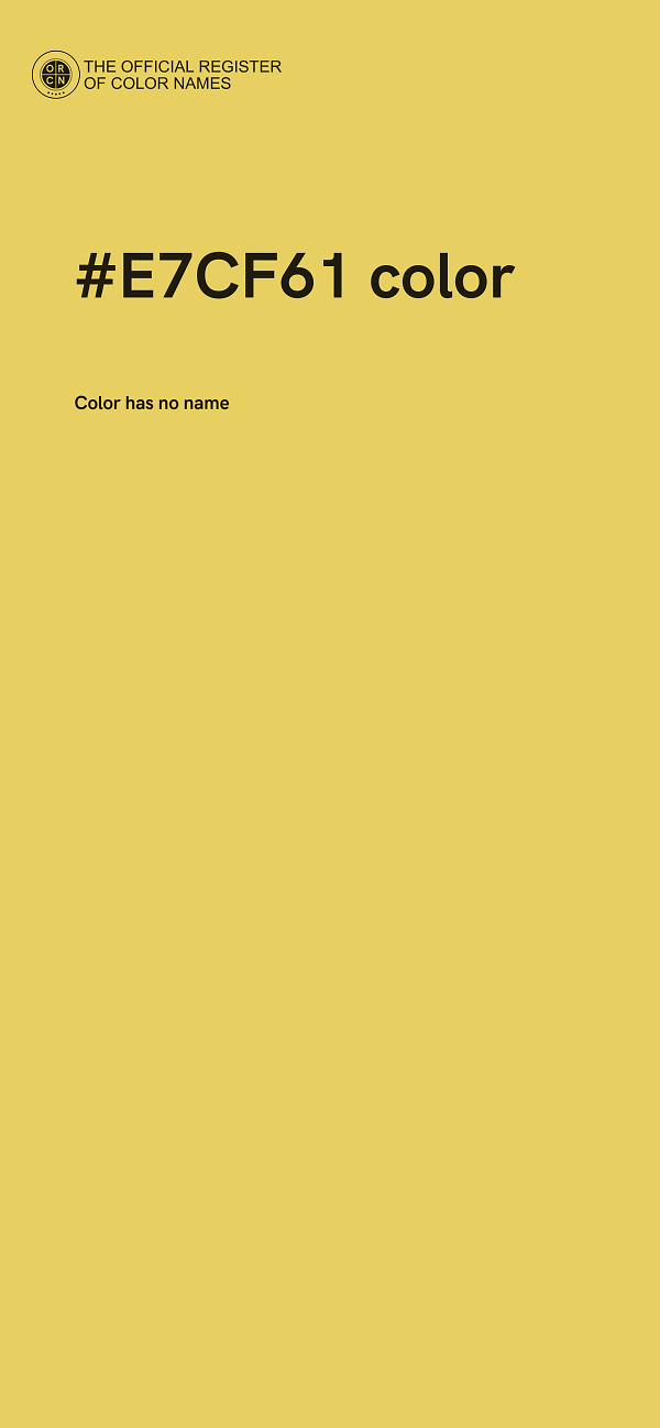 #E7CF61 color image