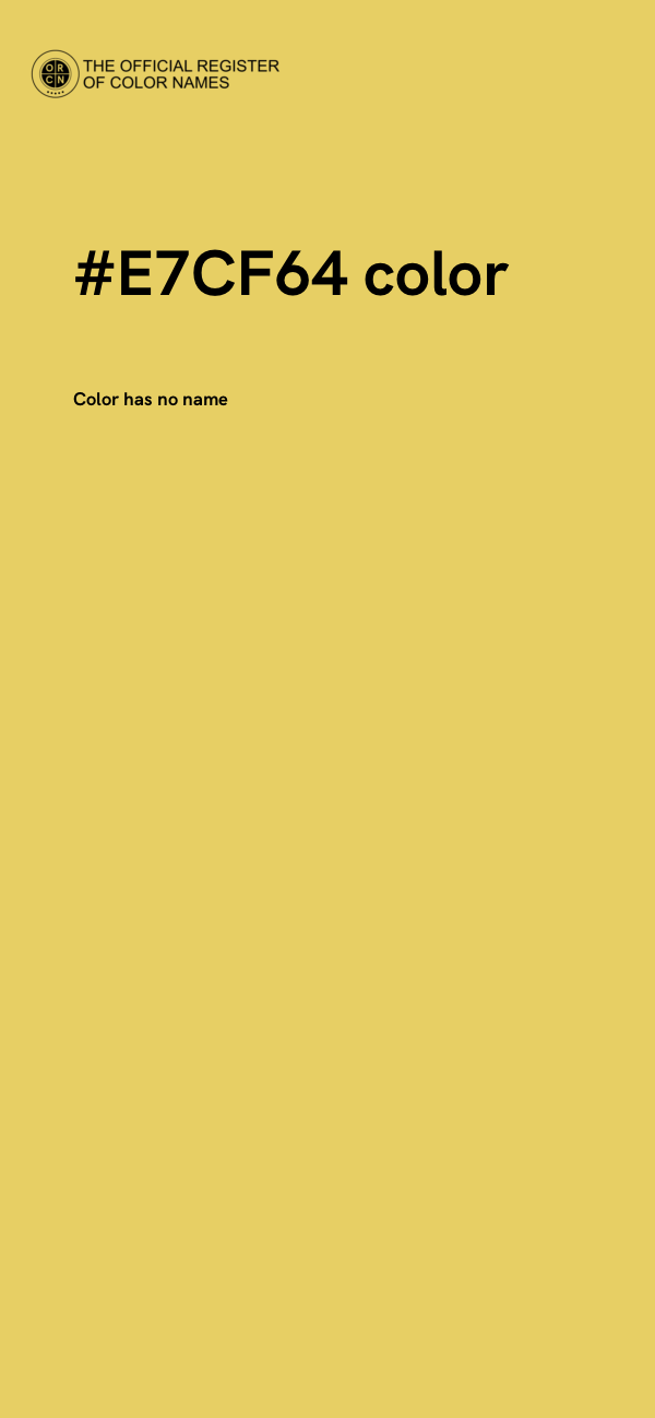 #E7CF64 color image