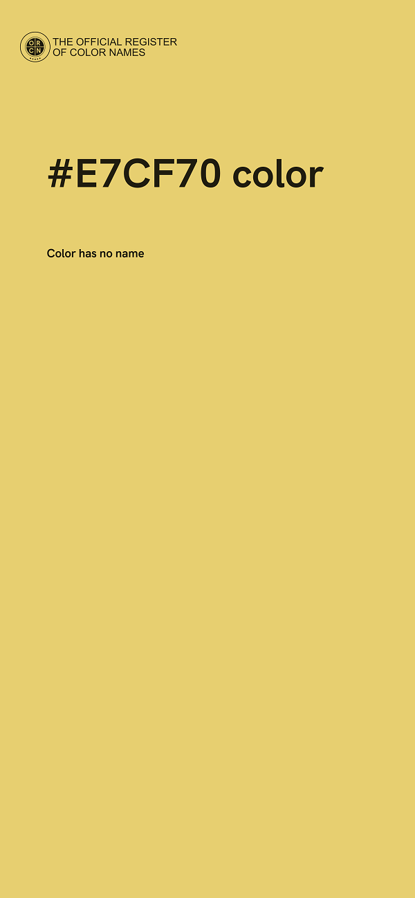 #E7CF70 color image