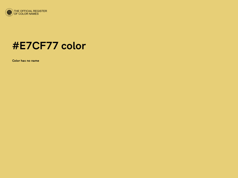 #E7CF77 color image