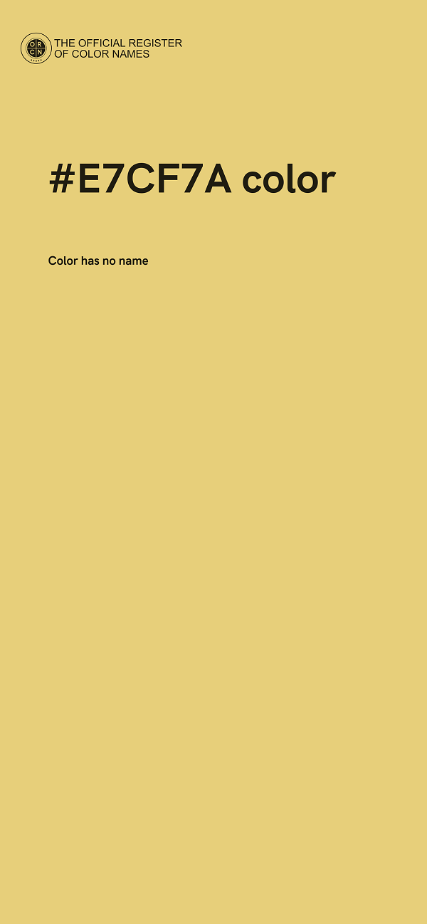 #E7CF7A color image