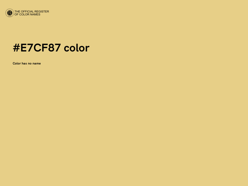 #E7CF87 color image