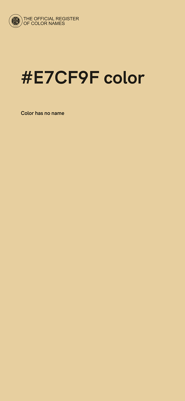 #E7CF9F color image