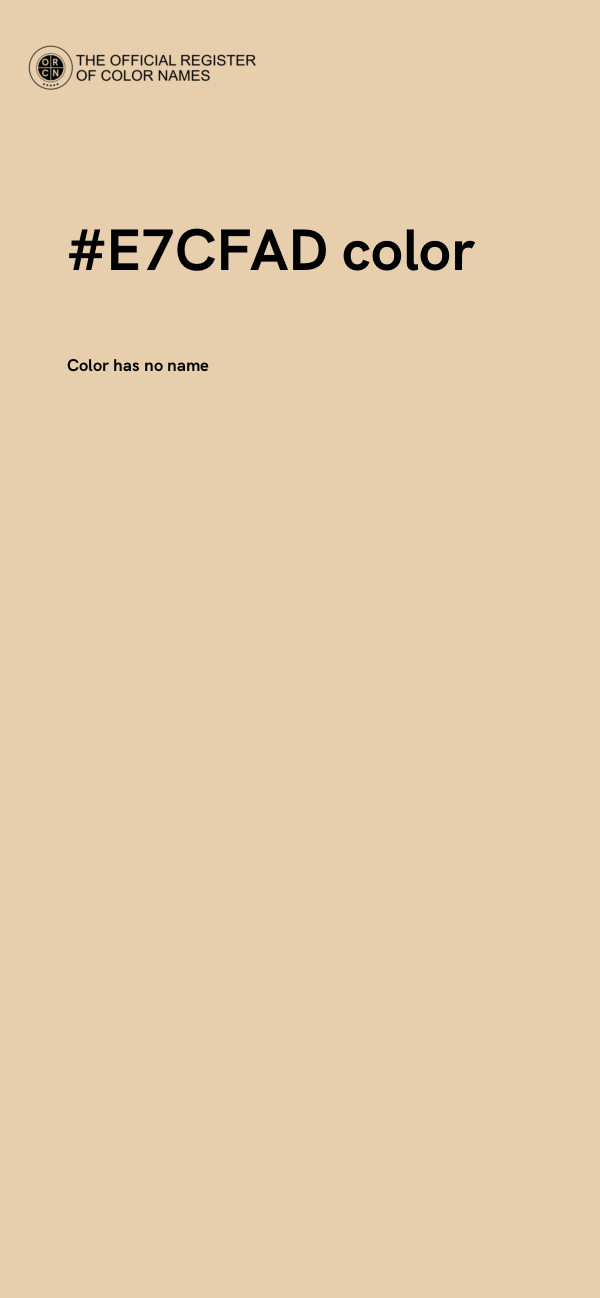 #E7CFAD color image