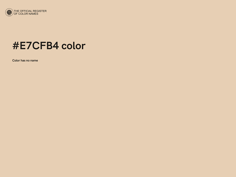 #E7CFB4 color image