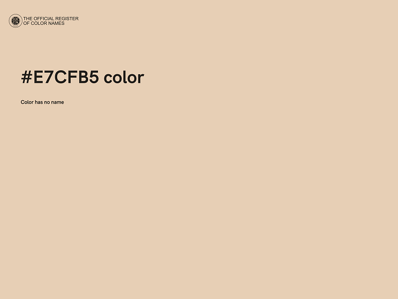 #E7CFB5 color image