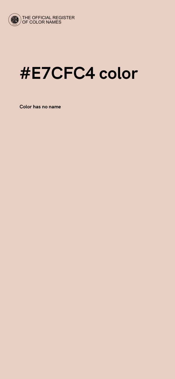 #E7CFC4 color image