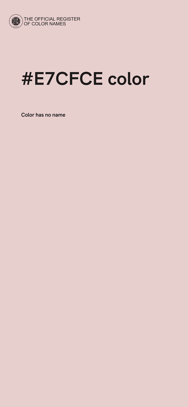 #E7CFCE color image