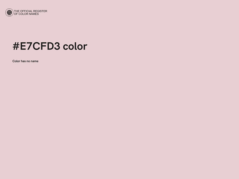 #E7CFD3 color image