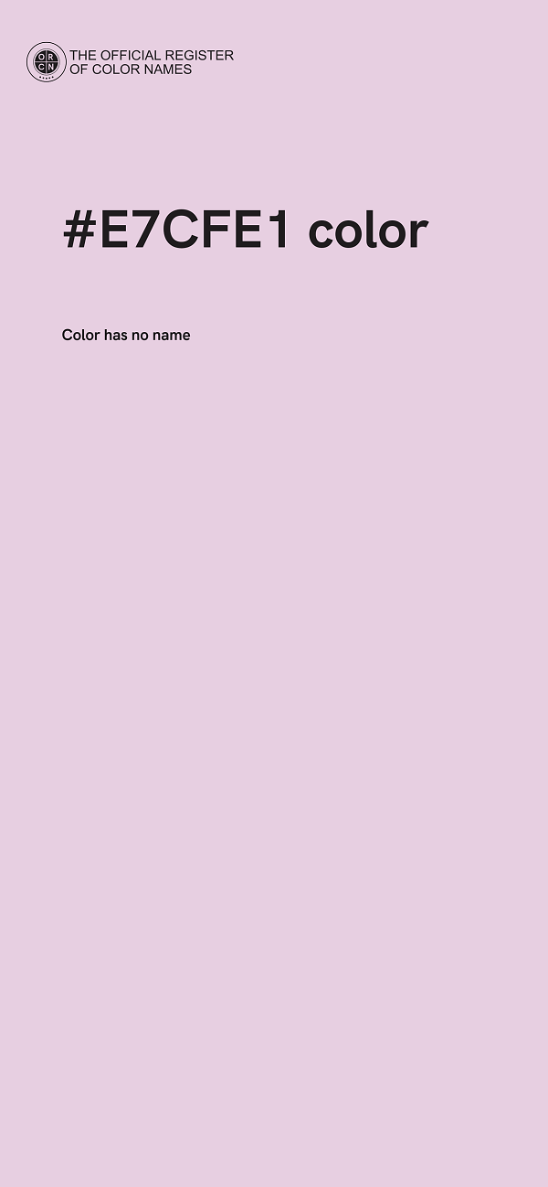#E7CFE1 color image