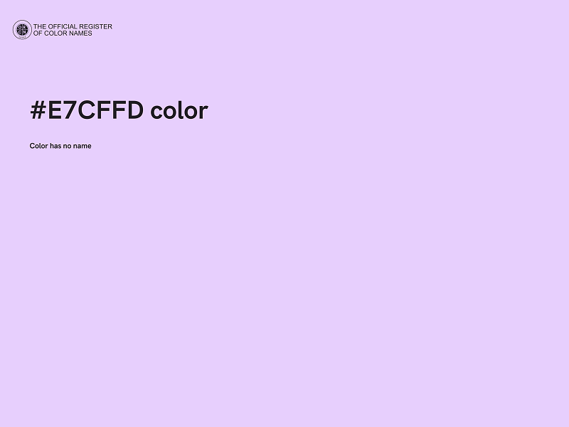 #E7CFFD color image