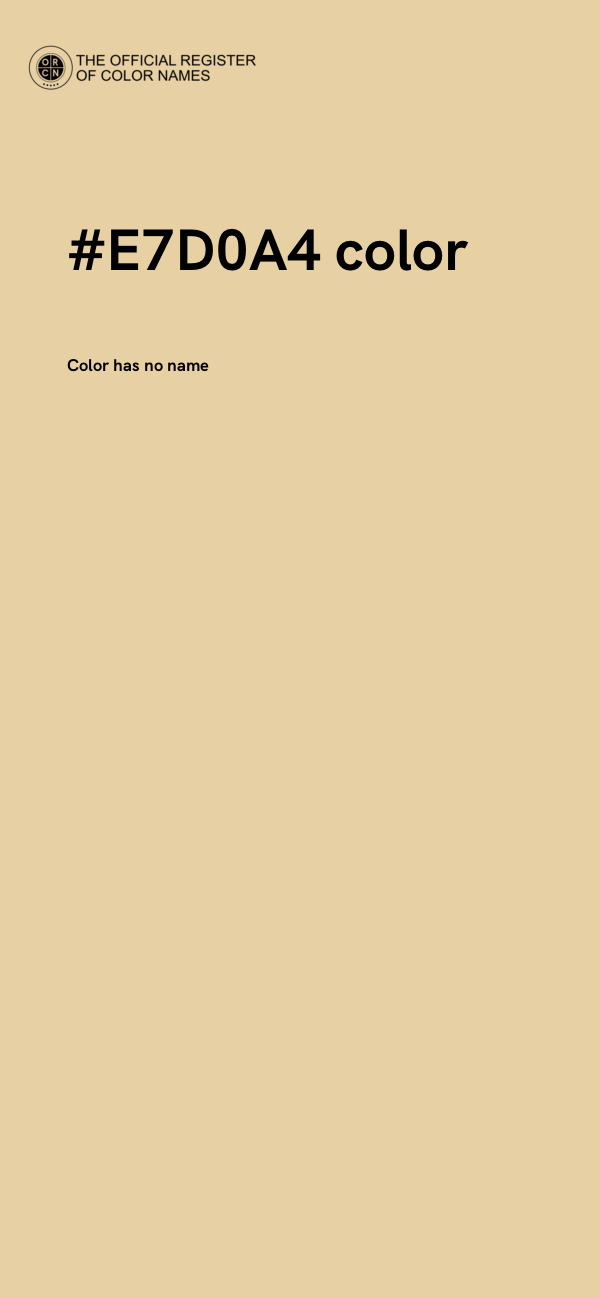 #E7D0A4 color image