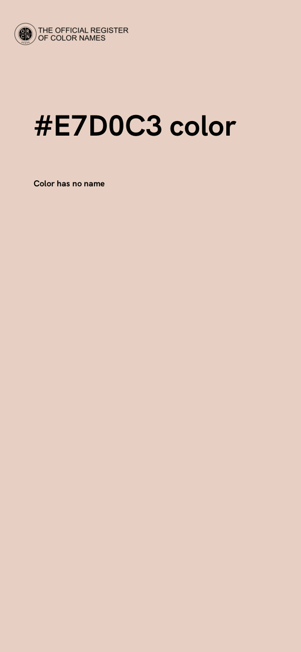 #E7D0C3 color image