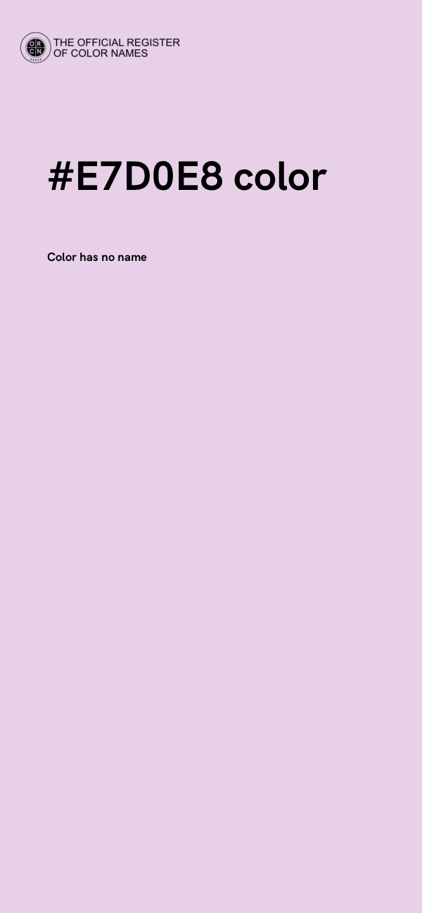 #E7D0E8 color image