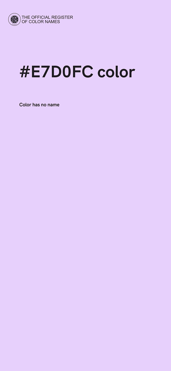 #E7D0FC color image