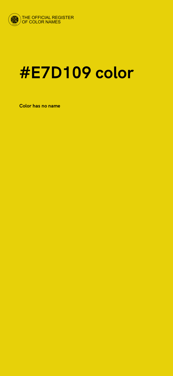 #E7D109 color image