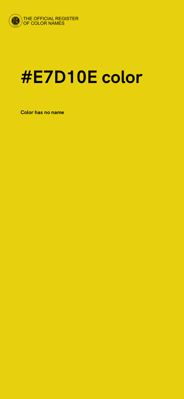 #E7D10E color image