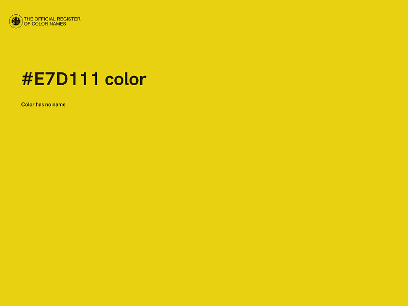 #E7D111 color image