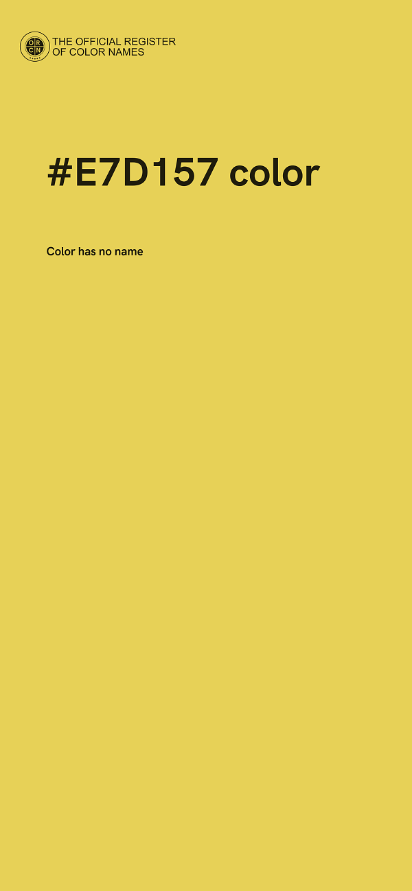 #E7D157 color image