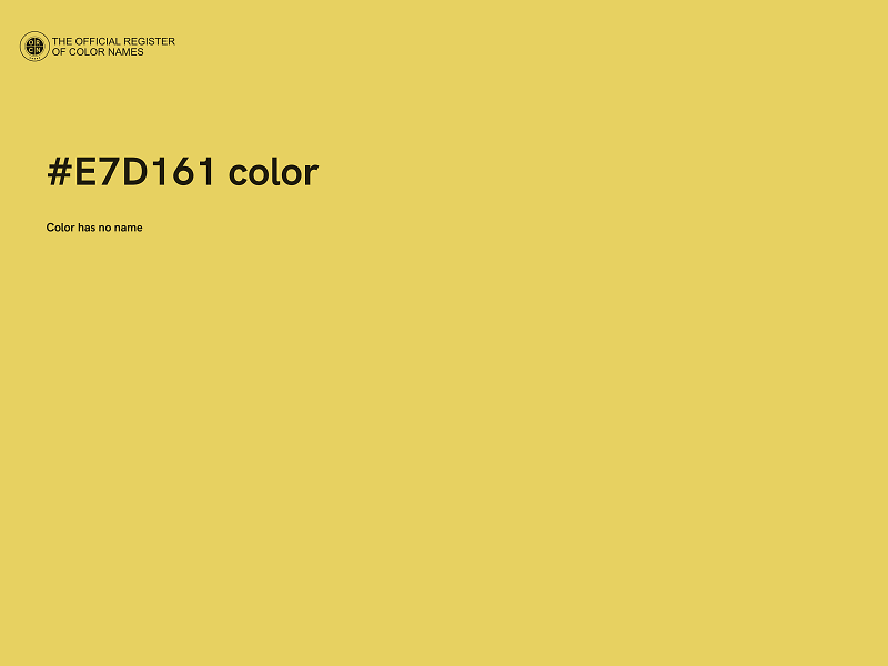 #E7D161 color image