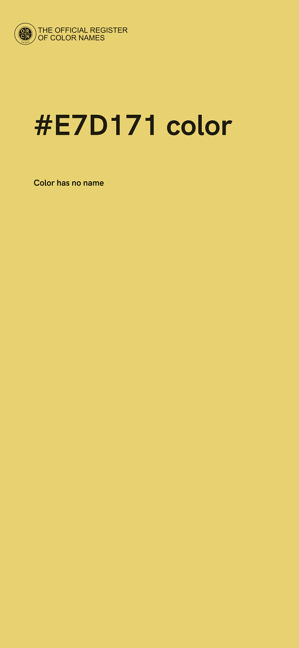 #E7D171 color image