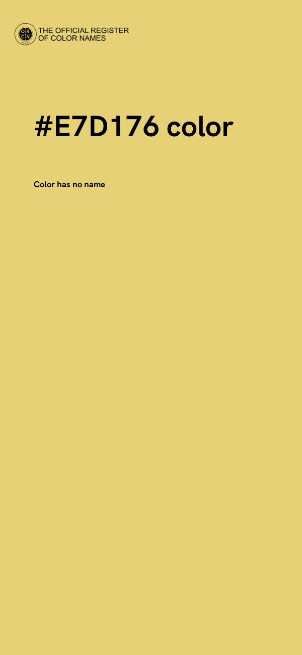 #E7D176 color image