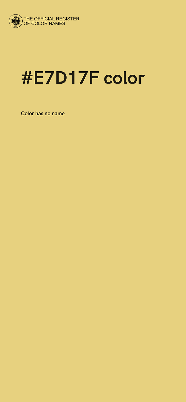#E7D17F color image
