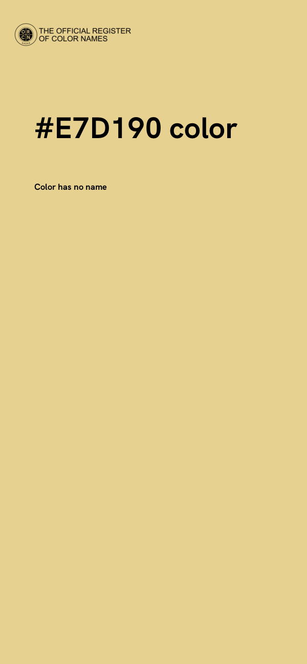 #E7D190 color image