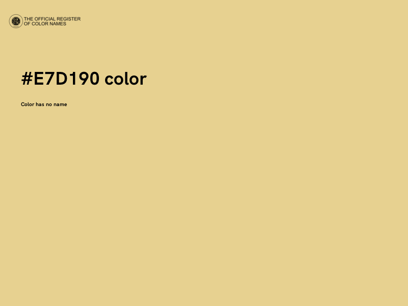 #E7D190 color image