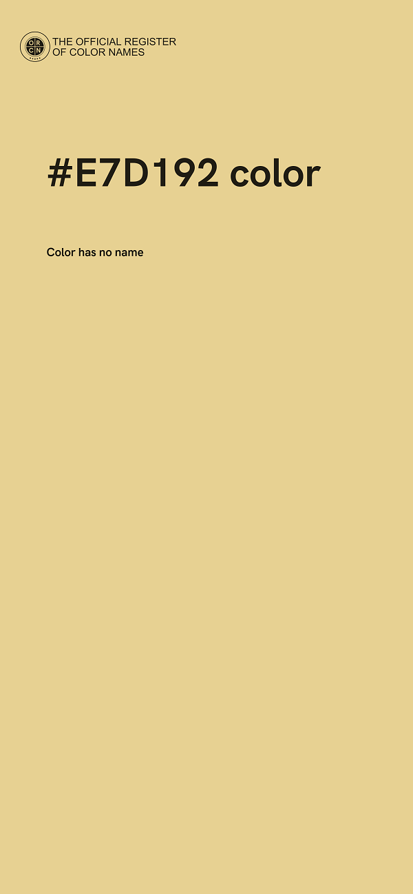 #E7D192 color image